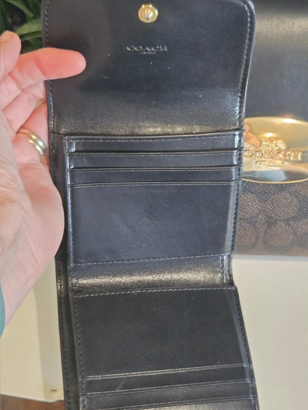 COACH Eliza Signature Canvas Top Handle Bag & Small Wallet